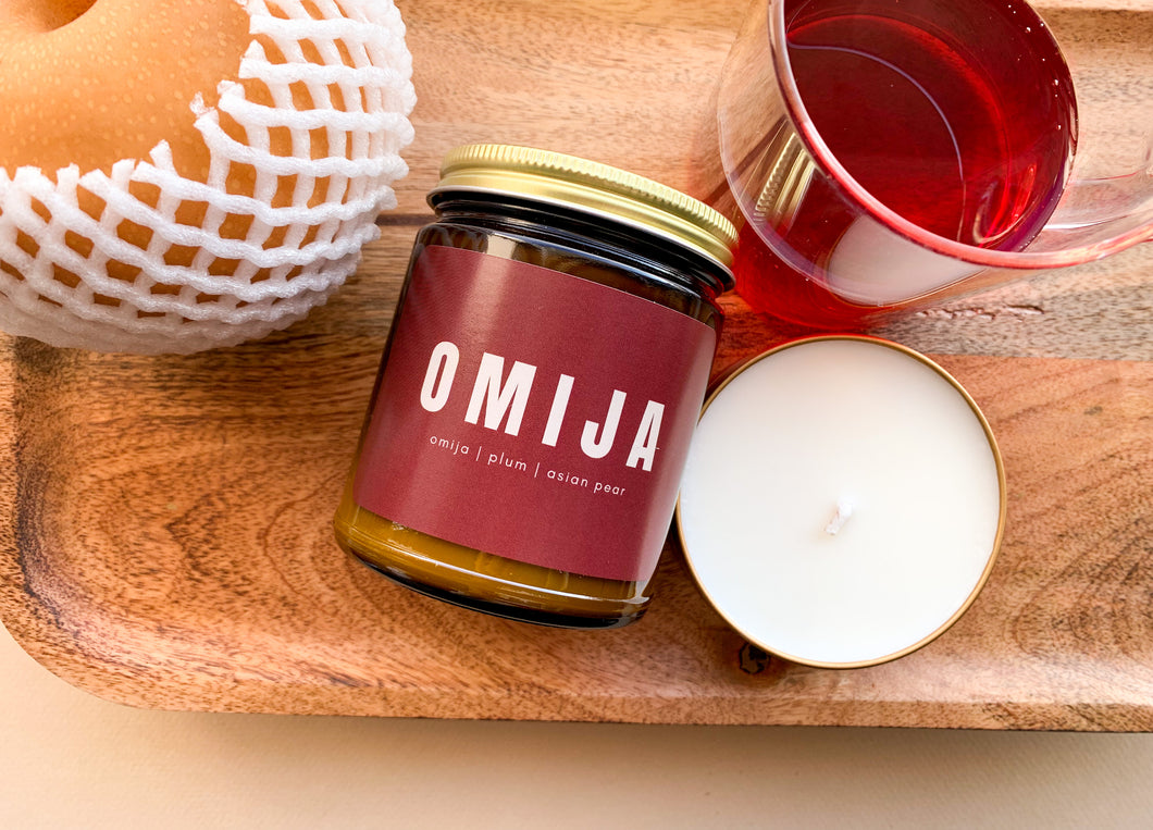 OMIJA - asian inspired soy wax scented candle - clean fruity scented candle