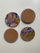 Load image into Gallery viewer, Fluid Art Coaster Kit - Purple Peach
